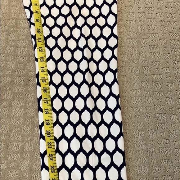 Printed Navy & White Slim Crop Pants - Picture 5 of 12